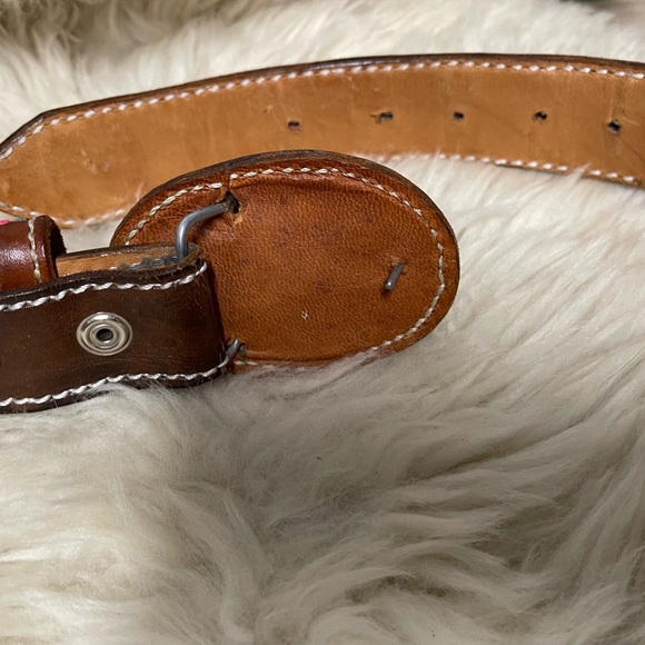 Colorful Embroidered Leather Belt - Picture 4 of 4